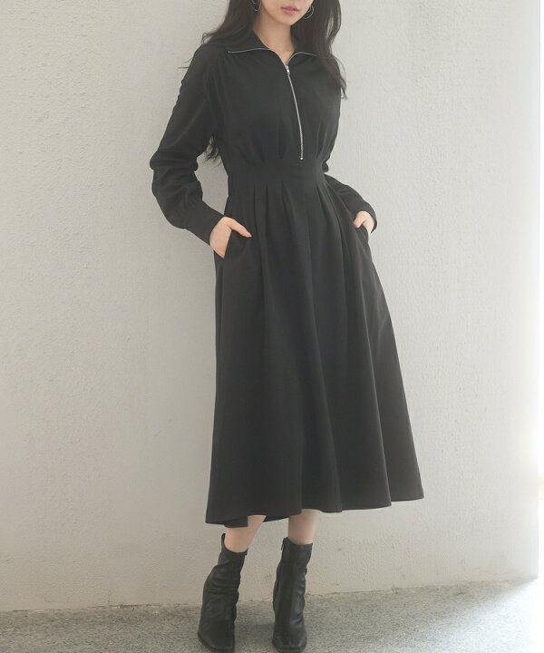 楽天市場】ワンピース レディース ミモレ丈 ハイウエスト ウエスト  