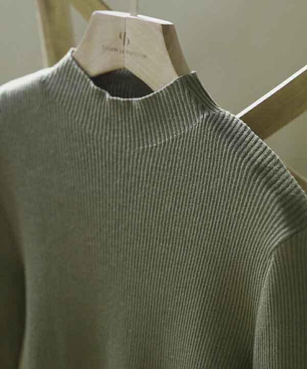 楽天市場】レディース プチハイネック 長袖 リブ編み プルオーバー 