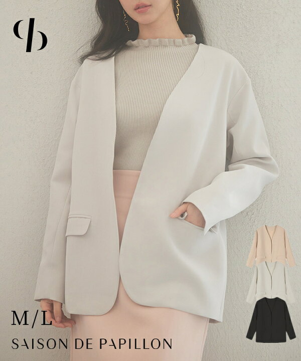 楽天市場】ジャケット レディース Vネックジャケット アウター ノー  