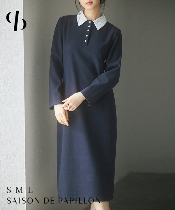 楽天市場】ワンピース レディース ミモレ丈 ひざ下丈 2wayネック 襟  