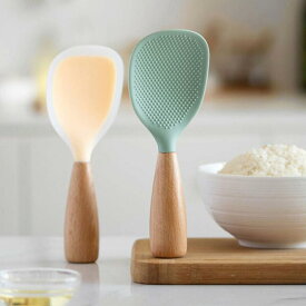 ご飯 しゃもじ シリコン 立て ご飯 ヘラ 付き ノン スティック ご飯 スプーン しゃもじ ご飯 クッカー スプーン 取り分け スプーン ご