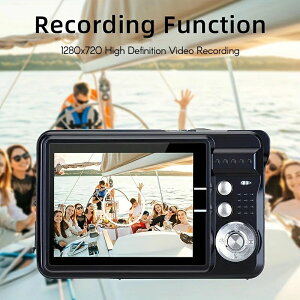 �f�W�^���J���� 18MP 720P HD �f�W�^���J���� 8X �f�W�^���Y�[���J���� Vlogging �p 6.86 Cm LCD �ď[�d�\�J�����ʐ^�B�e�v���t�F�b�V���i���J�������S�� ���� ��������