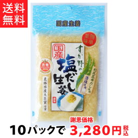 【送料無料!!】国産塩だし生姜110g（10パック）
