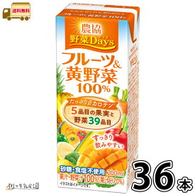 農協 野菜Days フルーツ＆黄野菜100％ 36本セット 【送料無料】【SS対象外】