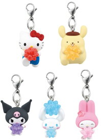 ガチャ【サンリオキャラクターズ きらきらこんぺいとうチャーム 5種セット コンプリートセット】ガチャガチャ カプセルトイ ガチャ