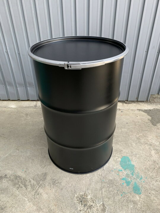 楽天市場】マットブラック 200Lオープンドラム缶 （内面塗装無し 