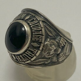 ナカガワ ジョン ロバーツ カレッジ リング　指輪 17号 silver　シルバー　リング　オニキス　【中古】　TRUTH　HONOR　WISDOM　COUREGE　虎に翼　ドラゴン　中古Aランク　nakagawa john roberts