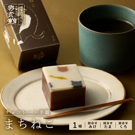 チョコ羊羹 まちねこ 和菓子 ギフト 羊羹 チョコ バレンタインデー ホワイトデー ねこ 猫 ネコ にゃんこ 猫の日 かわいい スイーツ チョコレート 羊かん あん ようかん 和洋折衷 彩雲堂 松江 季節限定