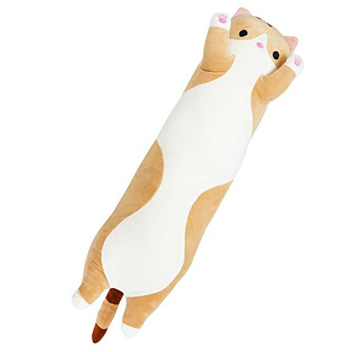 楽天市場 抱き枕 抱き 枕 ねこ ねこちゃん 縫い包み ベージュ 90cm ぬいぐるみ 大きい ふわふわ もこもこ 柔らかい クッション 添い寝 かわいい 洗える 動物 猫ちゃん 猫 ねこ ネコ おすすめ プレゼント ギフト 彩耀堂楽天市場店