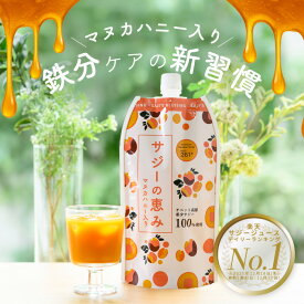 サジーの恵み 900ml サジージュース 沙棘 マヌカハニー入り 飲みやすい ジュース 鉄分 ビタミンC アミノ酸 ミネラル 葉酸 日本国内製造 無添加 オーガニック ドリンク 健康 美容 女性 妊婦 子供 栄養補給