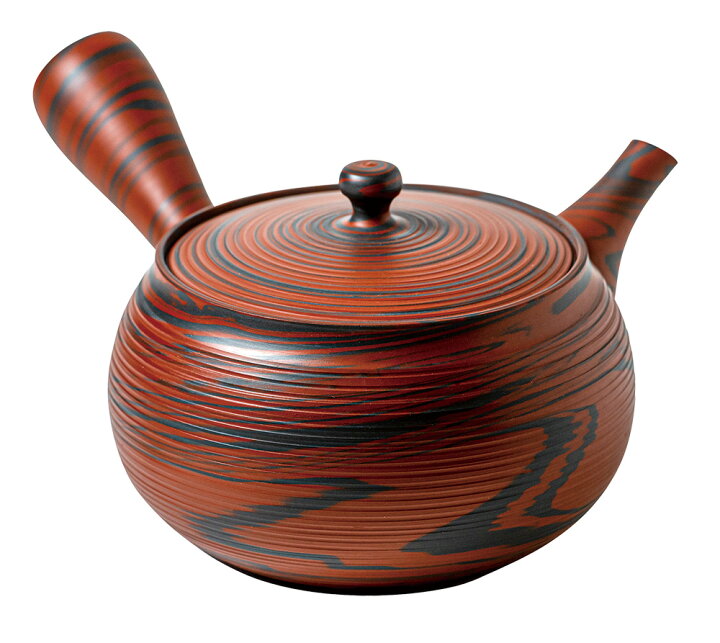 楽天市場】陶仙作 赤練込細千段急須（帯網）【常滑焼】 [陶器 作家急須 