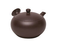 利月作　1号無地平丸急須（本茶こし）【萬古焼】[陶器 紫泥急須 緑茶 お茶 茶器 ティーポット ギフト プ…