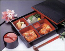 楽天市場】松花堂 弁当箱 黒渕朱の通販