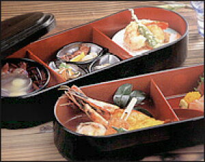 ヘギ目小判二段松花堂