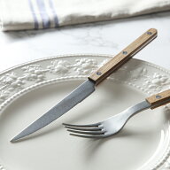 ディナーナイフ テーブルナイフ 波刃 サーブル チーク ヴィンテージマット SABRE TEAK VINTAGE【メール便…