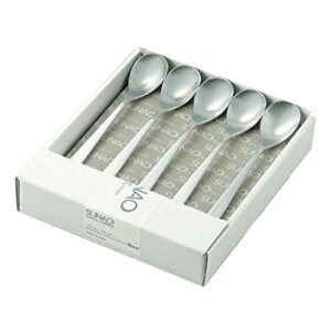 SUNAO ティースプーン 5ピースセット オールステンレス 燕三条 燕振興工業 graf 食洗器対応 18-8ステンレス カトラリー