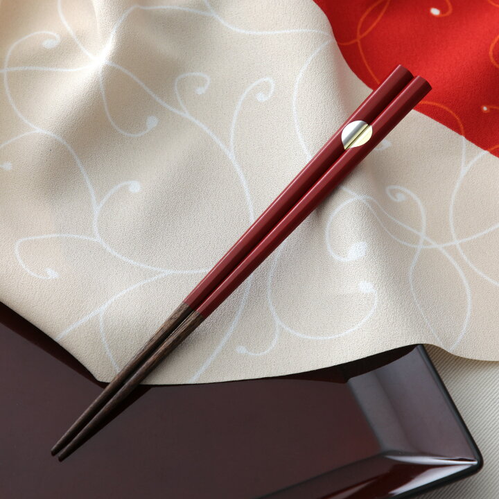 楽天市場】桐箱入り夫婦箸 天然木 亀甲日月 黒赤お箸セット【メール便 