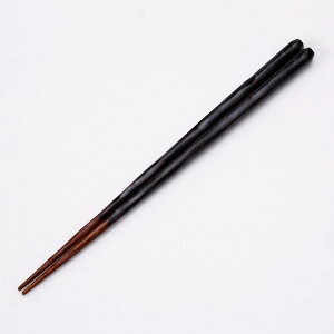 田舎塗けずり箸 曙 黒 天然木お箸 23.5cm 16_17_P11_3 【メール便は送料無料】