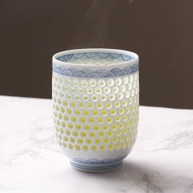 水晶青海波 湯呑 化粧箱入り 蛍手