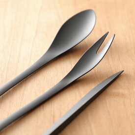 ジルコニアのカトラリー ZIKICO KIYO デザートカトラリーセット Dessert spoon knife fork White Black ホワイト ブラック 3点