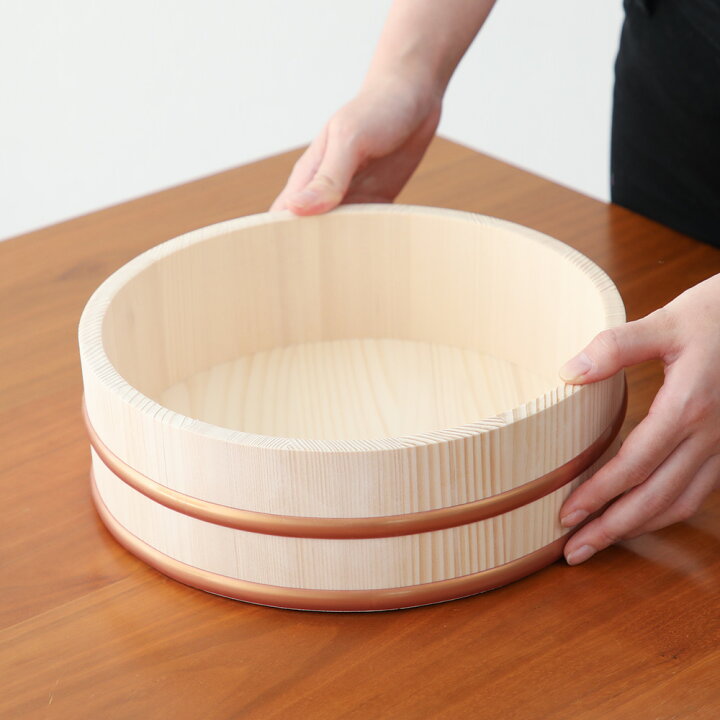 楽天市場】寿司桶 蓋なし 27cm 約3合 樹脂タガ 飯台 チラシ寿司 手巻き 
