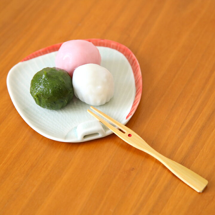 楽天市場】うちわ型菓子皿と竹フォークセット 黄 【メール便可 