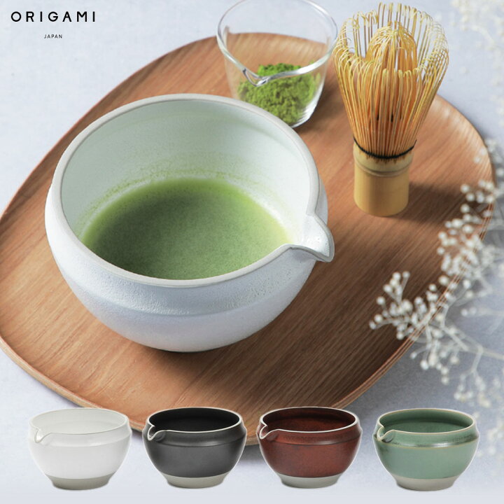 楽天市場】抹茶碗 ORIGAMI 片口抹茶碗 雲居 晩照 晩月 松風 お抹茶 