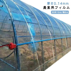 農業用フィルム 温室フィルム ビニールハウス 厚さ0.14mm 幅6m 長さ10m トンネルフィルム 農業用 ビニールハウス 耐久 透明 フィルム 家庭菜園 栽培 園芸用品 防塵 ガーデニング 園芸用 農園 張