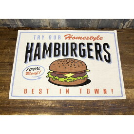 ランチョンマット Hamburgers ハンバーガー アメリカ雑貨 アメリカン キッチン 店舗 おしゃれ USA ガレージ