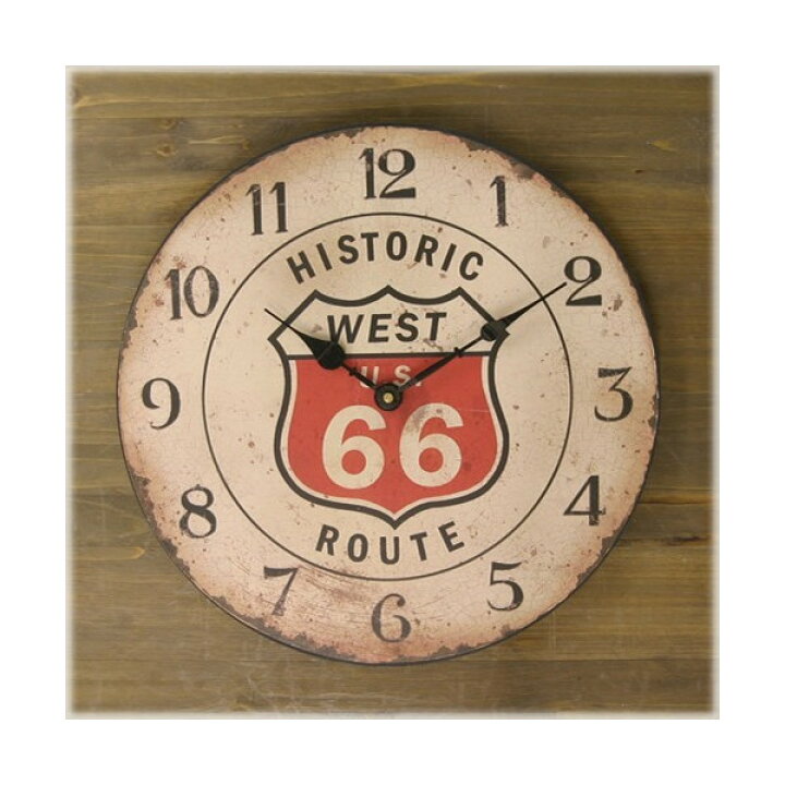 楽天市場】掛け時計 掛時計 壁掛け時計 アメリカンクロック ROUTE66 