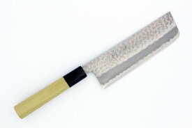 翁流 青紙スーパー ステンレス本割込 磨き 槌目 菜切 朴八角柄刃渡り 165mm国産 日本製 和包丁 庖丁 ナイフ 牛刃