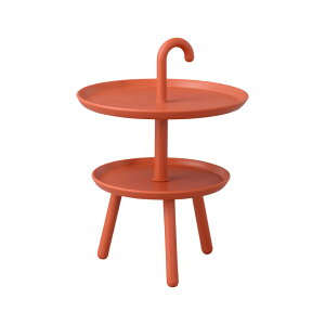 クッカ サイドテーブル サイドテーブル ミニテーブル テーブル ナイトテーブル デザインテーブル かわいい 丸い 円形 シンプル 北欧 2段 全3色 ブルー オレンジ ライトグレー おしゃれ ソフ