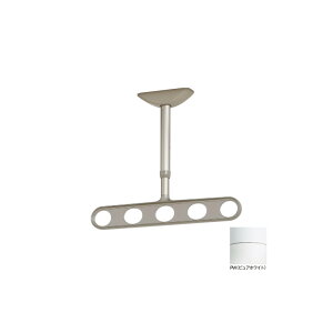 川口技研 ホスクリーン 屋外軒天用物干 ものほし ZA-0445-PW ピュアホワイト ZA型 38-45cm 屋外用 高さ調整 2段階