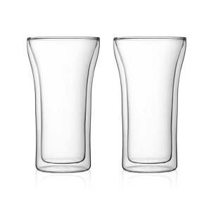 bodum �{�_�� �A�b�T�� 4547-10 �_�u���E�H�[���O���X 0.4L �N���A 2�Z�b�g ���{���K�i �R�b�v �O���X 180�x �d�q�����W �I�[�u�� �H��@ �①�� �O���X 400ml ������� �V���v�� �v���[���g �M�t�g