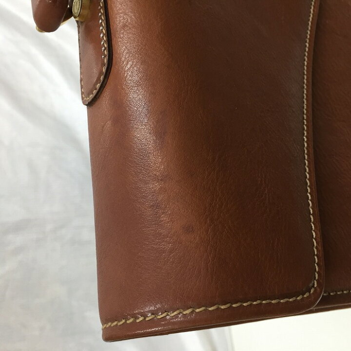 楽天市場】ポリーニ ビジネスバッグ レザー ブラウン[jgg]【中古 
