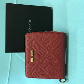 【中古】MARY QUANT コスメラッシュ 二つ折り財布 レッド [jgg]