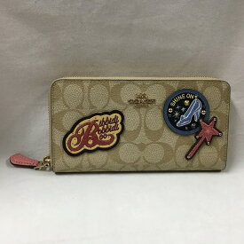 【中古】COACH Disney シンデレラ ラウンドファスナー 長財布 [jgg]