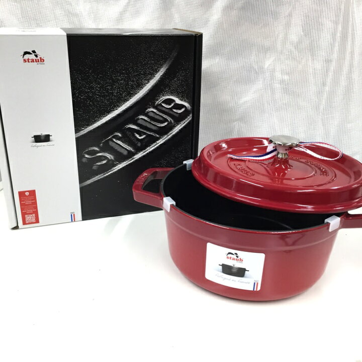 楽天市場】【中古】staub ピコ ココット ラウンド 22cm ホーロー 鍋 