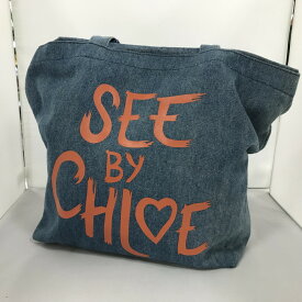 【中古】SEE BY Chloe デニム トートバッグ SEE BY HEART レディース ブルー系 [jgg]