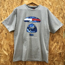 【中古】A BATHING APE TOMMY コラボTシャツ メンズ XLサイズ グレー [jgg]