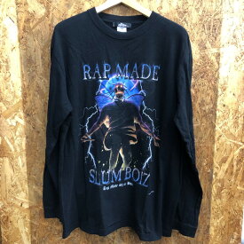 【中古】RAPMADE SLUMBOIZ K2 ロンT トラヴィススコット ブラック 表記サイズ：XL [jgg]