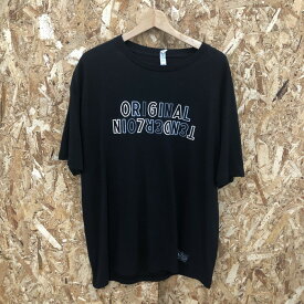 【中古】TENDERLOIN メンズ 半袖Tシャツ TEE2B ロゴ ブラック サイズXL [jgg]