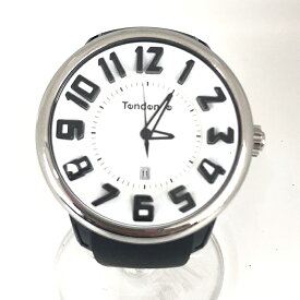 【中古】TENDENCE 腕時計 ベーシックガリバー クオーツ SS ラバー ホワイト文字盤 T0430041 [jgg]