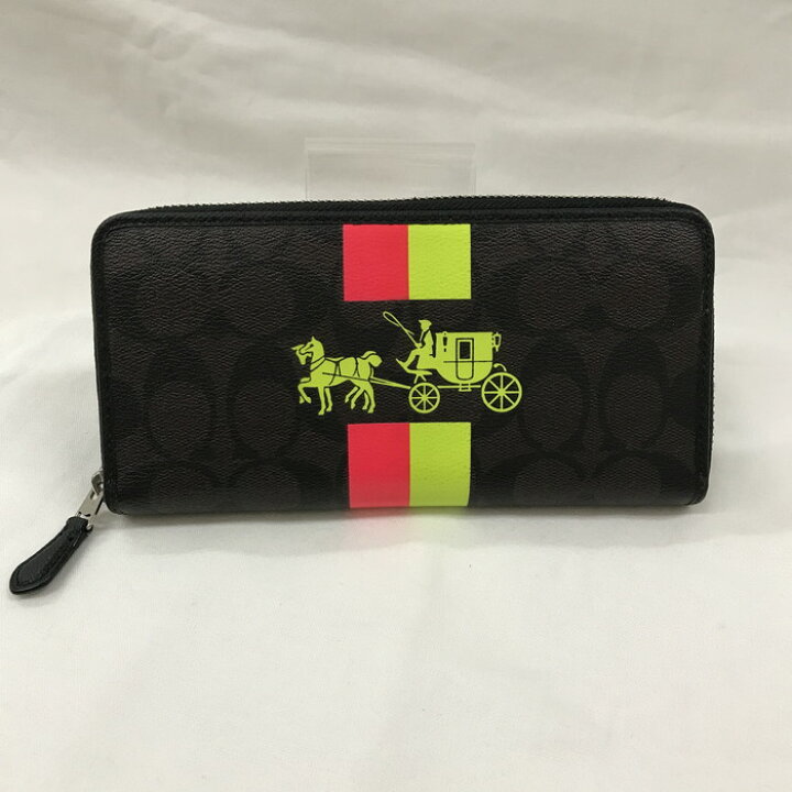 楽天市場】COACH ラウンドファスナー長財布 F52588 シグネチャー PVC 