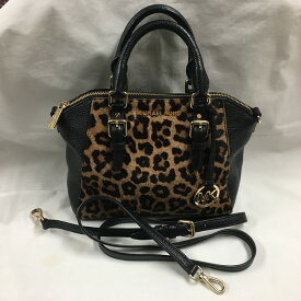 【中古】MICHAEL KORS レディース 2WAYショルダーバッグ レオパードXブラック 35F7GC6M6H [jgg]