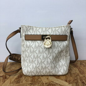 【中古】MICHAEL KORS ショルダーバッグ MK シグネチャー ホワイト [jgg]