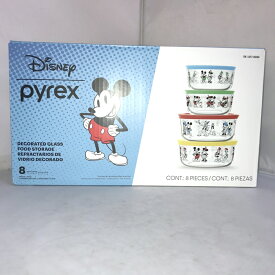 【中古】Pyrex 8ピース ディズニー ミッキーマウス＆フレンズ デコレーションフードストレージセット [jgg]