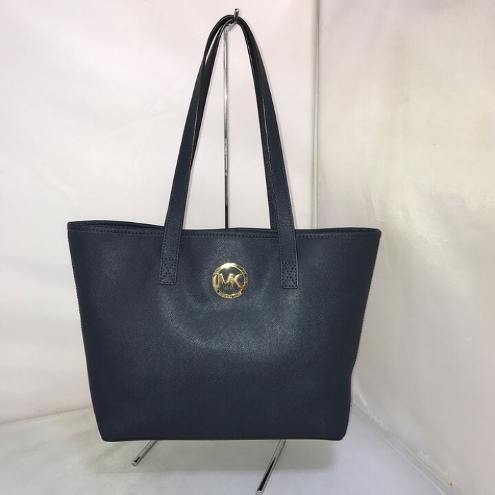楽天市場】【中古】MICHAEL KORS トートバッグ レザー ネイビー [jgg 