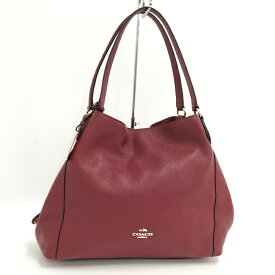 【中古】COACH イーディー ショルダー バッグ レザー ボルドー 36464