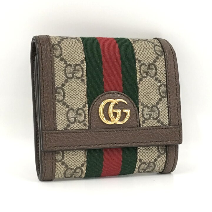 楽天市場】【中古】GUCCI 二つ折り財布 オフィディア GG ロゴ  